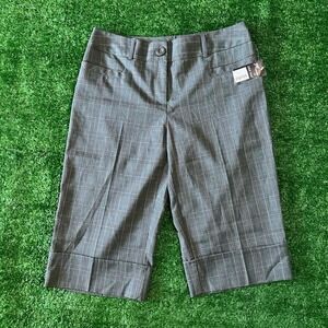 Studio 1940 Women's Gray Plaid Cropped Pants Size 6 NWT‎